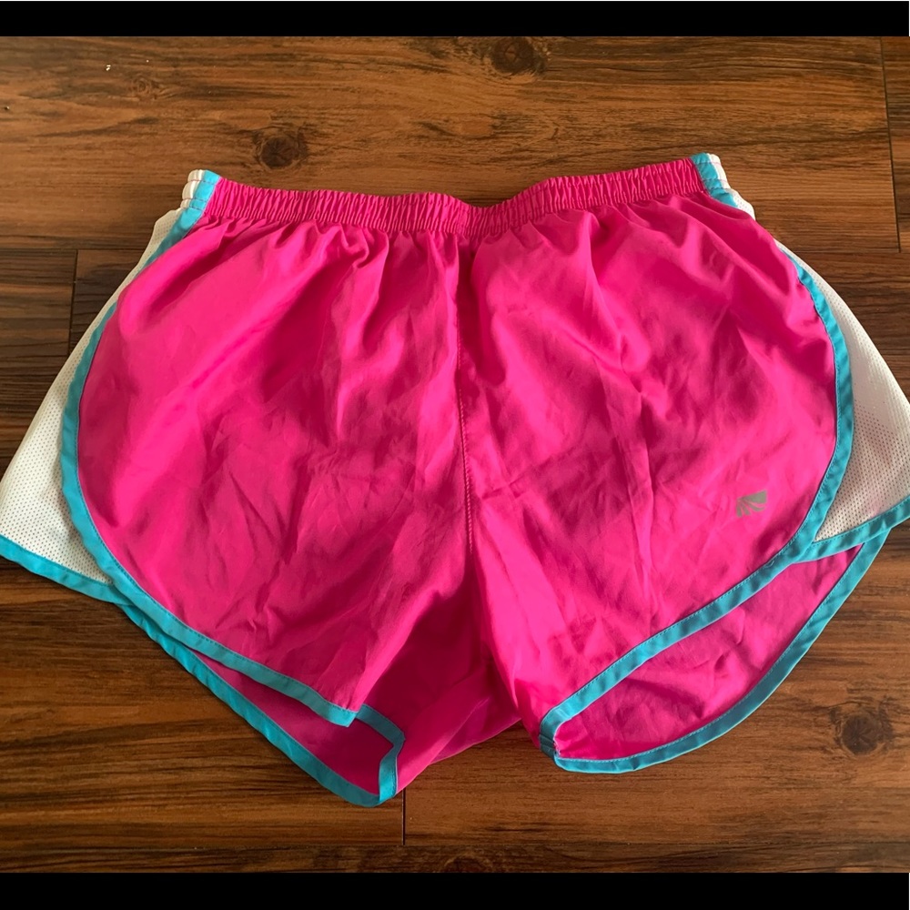 Pink and Blue Running Shorts